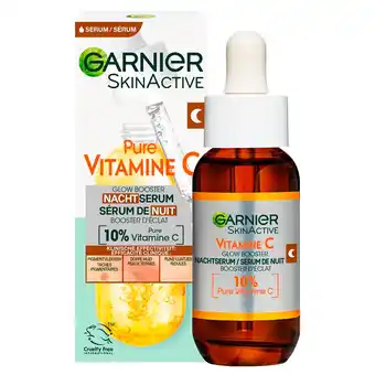 Kruidvat Garnier SkinActive 10% Pure Vitamine C Anti-Pigmentvlekken Nachtserum aanbieding