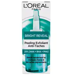Kruidvat L'Oréal Paris Bright Reveal Peeling Exfoliant aanbieding