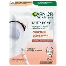 Kruidvat Garnier SkinActive Nutri Bomb Kokos Tissuemasker aanbieding
