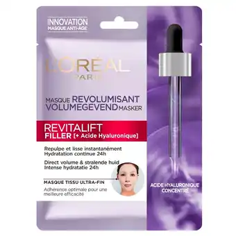 Kruidvat L'Oréal Paris Revitalift Filler Tissuemasker aanbieding