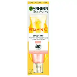 Kruidvat Garnier SkinActive Vitamin C Daily Uv Anti-Pigmentvlekken Fluid aanbieding
