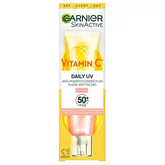 Kruidvat Garnier SkinActive Vitamin C Daily Uv Anti-Pigmentvlekken Fluid aanbieding