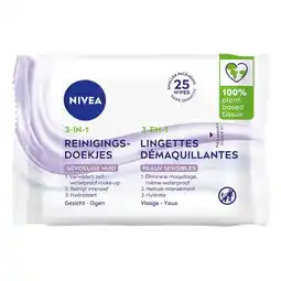 Kruidvat NIVEA 3-In-1 Sensitive Reinigingsdoekjes aanbieding