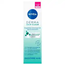 Kruidvat NIVEA Derma Skin Clear Dagelijks Verzorgende Nachtexfoliant aanbieding