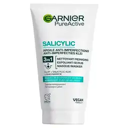 Kruidvat Garnier Pure Active Anti-Puistjes 3-in-1 Klei aanbieding