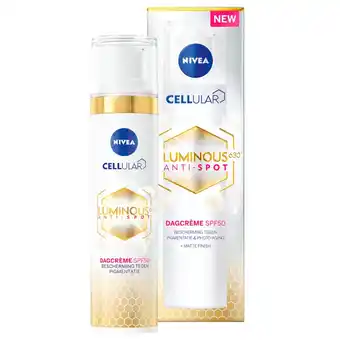 Kruidvat NIVEA Cellular Luminous630 Anti-Spot SPF50 Dagcrème aanbieding