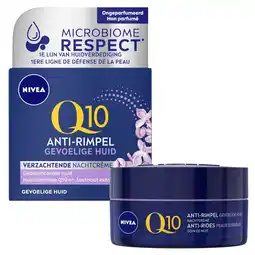 Kruidvat NIVEA Q10 Power Sensitive Anti-Rimpel Nachtcrème aanbieding
