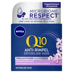 Kruidvat NIVEA Q10 Power Sensitive Anti-Rimpel Nachtcrème aanbieding
