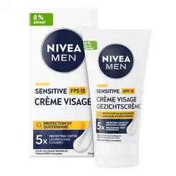 Kruidvat NIVEA Men Sensitive SPF15 Gezichtscrème aanbieding