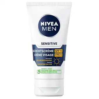 Kruidvat NIVEA Men Sensitive SPF15 Gezichtscrème aanbieding