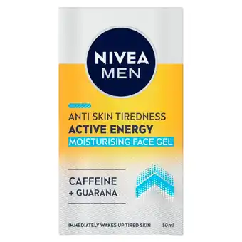 Kruidvat NIVEA Men Active Energy Wake-Up Gezichtsgel aanbieding