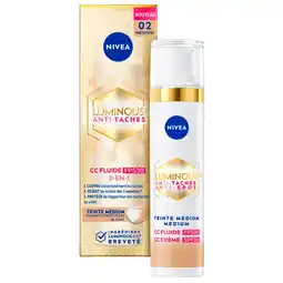 Kruidvat NIVEA Luminous630 Anti-spot SPF30 02 Medium 3-in-1 CC Crème aanbieding