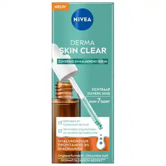 Kruidvat NIVEA Derma Skin Clear Zuiverend en Kalmerend Serum aanbieding