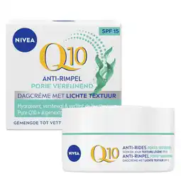 Kruidvat NIVEA Q10 Power Anti-Rimpel Porie Verfijnende Extra Lichte Dagcrème aanbieding