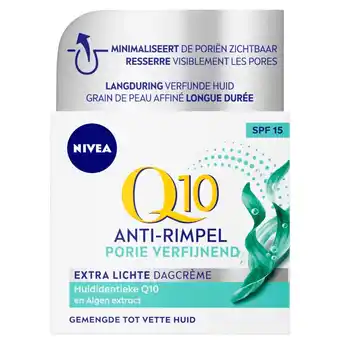 Kruidvat NIVEA Q10 Power Anti-Rimpel Porie Verfijnende Extra Lichte Dagcrème aanbieding