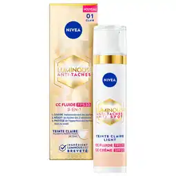 Kruidvat NIVEA Luminous630 Anti-spot SPF30 01 Light 3-in-1 CC Crème aanbieding