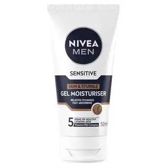 Kruidvat NIVEA Men Sensitive Huid & Stoppelbaard Gezichtsgel aanbieding