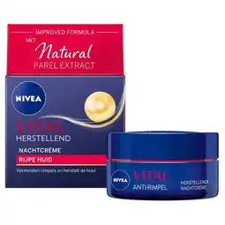 Kruidvat NIVEA Vital Anti-Rimpel Herstellende Nachtcrème aanbieding