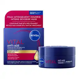 Kruidvat NIVEA Vital Anti-Rimpel Herstellende Nachtcrème aanbieding