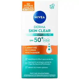 Kruidvat Nivea Derma Skin Clear Dagelijkse Anti-Uv Fluïde aanbieding