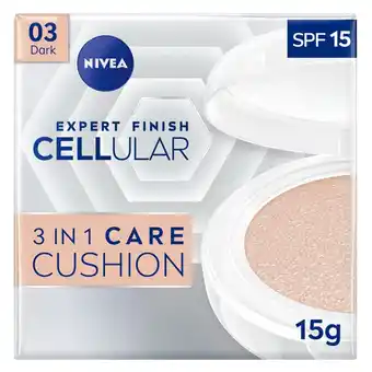Kruidvat NIVEA Cellular Expert Finish 03 Medium Dark SPF15 3-In-1 Care Cushion Foundation aanbieding