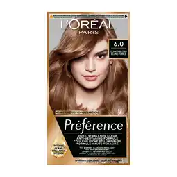 Kruidvat L'Oréal Paris Préférence 6 Donkerblond Permanente Haarkleuring aanbieding