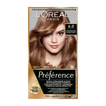Kruidvat L'Oréal Paris Préférence 6 Donkerblond Permanente Haarkleuring aanbieding