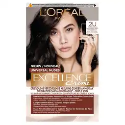 Kruidvat L'Oréal Paris Excellence Crème Universal Nudes 2U Zeer Donkerbruin Permanente Haarkleuring aanbieding