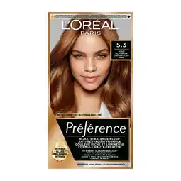 Kruidvat L'Oréal Paris Préférence 5.3 Goud Lichtbruin Permanente Haarkleuring aanbieding