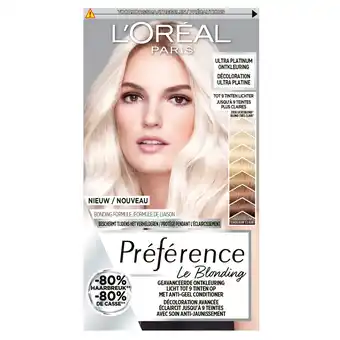Kruidvat L'Oréal Paris Préférence Le Blonding Ultra Platinum Ontkleuring aanbieding
