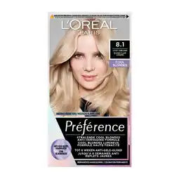 Kruidvat L'Oréal Paris Préférence 8.1 Licht Asblond Haarkleuring aanbieding