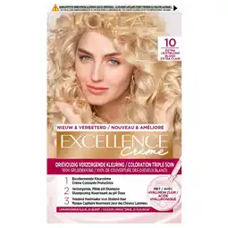 Kruidvat L'Oréal Paris Excellence Crème 10 Extra Lichtblond Permanente Haarverf aanbieding