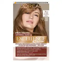 Kruidvat L'Oréal Paris Excellence Universal 7U Middenblond Permanente Haarverf aanbieding