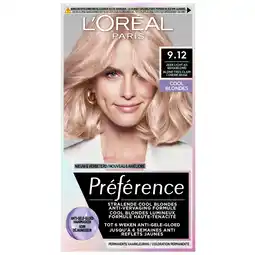 Kruidvat L'Oréal Paris Préférence Cool Blondes 9.12 Zeer Licht As Beigeblond Permanente Haarkleuring aanbieding