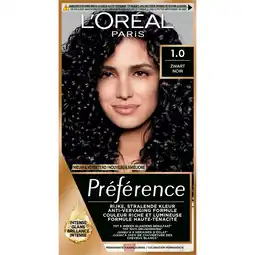 Kruidvat L'Oréal Paris Préférence 1.0 Zwart Permanente Haarkleuring aanbieding