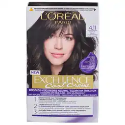 Kruidvat L'Oréal Paris Excellence Cool Crème 4.11 Ultra Asbruin Haarkleuring aanbieding