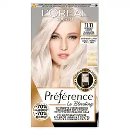 Kruidvat L'Oréal Paris Préférence Le Blonding 11.11 Ultra Licht Asblond Permanente Haarkleuring aanbieding
