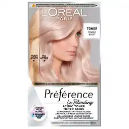 Kruidvat L'Oréal Paris Préférence Le Blonding Pearly Boost Acidic Toner aanbieding