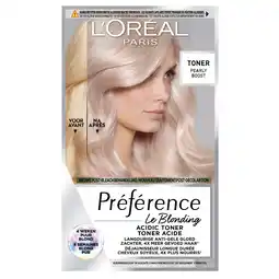 Kruidvat L'Oréal Paris Préférence Le Blonding Pearly Boost Acidic Toner aanbieding