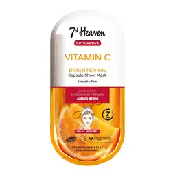 Kruidvat 7th Heaven Nutriactive Vitamine C Brightening Sheet Mask aanbieding