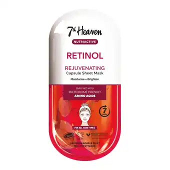 Kruidvat 7th Heaven Nutriactive Retinol Rejuvenating Sheet Mask aanbieding