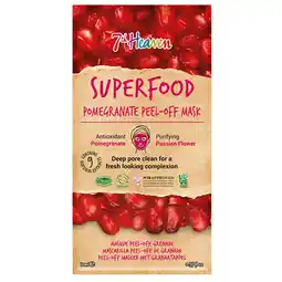 Kruidvat 7TH Heaven Superfood Pomegranate Peel-Off Mask aanbieding