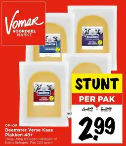 Vomar Voordeelmarkt Beemster Verse Kaas Plakken 48+ aanbieding