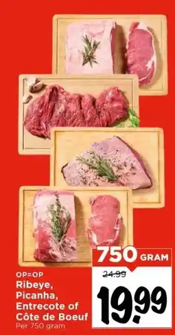Vomar Voordeelmarkt Ribeye, Picanha, Entrecote of Côte de Boeuf aanbieding