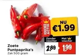 Vomar Voordeelmarkt Zoete Puntpaprika's aanbieding