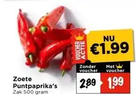 Vomar Voordeelmarkt Zoete Puntpaprika's aanbieding