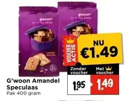 Vomar Voordeelmarkt G'woon Amandel Speculaas aanbieding