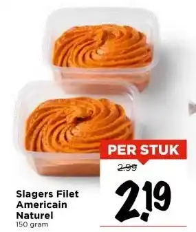 Vomar Voordeelmarkt Slagers Filet Americain Naturel aanbieding