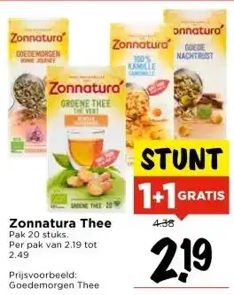 Vomar Voordeelmarkt Zonnatura Thee aanbieding