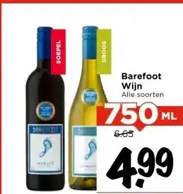 Vomar Voordeelmarkt Barefoot Wijn aanbieding